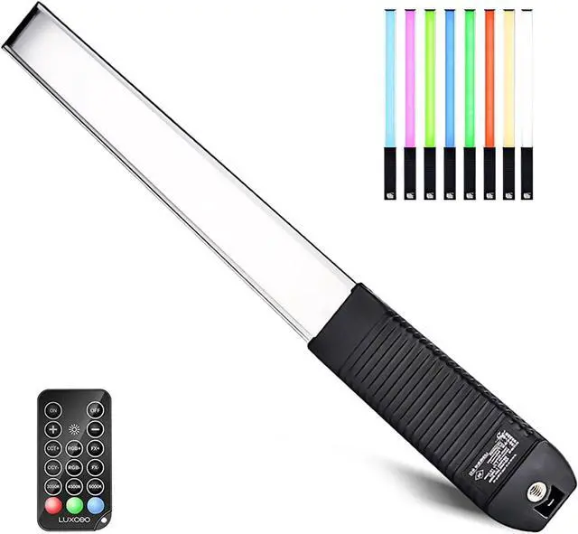 Main image of LUXCEO RGB LED Photography Lighting Portable Wand Handheld LED Video Light 1000 Lumens CRI 95+ USB Rechargeable with Remote Control, Carry Bag, Adjustable Color Temperature 3000K-6000K and 36 Colors