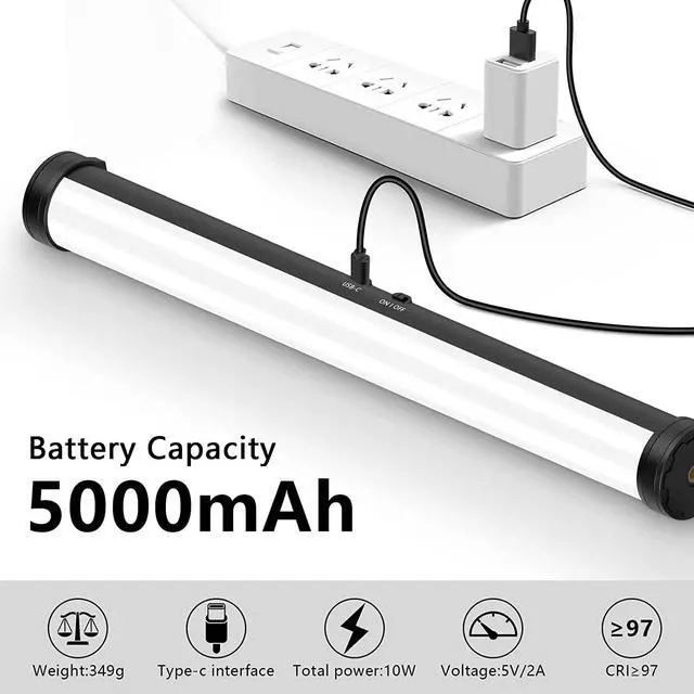Alt view image 6 of 7 - RGB Led Video Light Stick Wand, Obeamiu 2600-9600K Portable Studio Photography Lighting, 5000mAh Rechargeable Battery, 21 Lights Effects for YouTube, Painting, Vlog, Live Streaming, Self Broadcasting