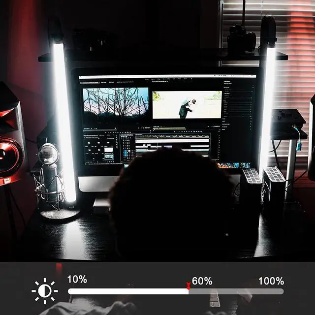 Alt view image 5 of 7 - RGB Led Video Light Stick Wand, Obeamiu 2600-9600K Portable Studio Photography Lighting, 5000mAh Rechargeable Battery, 21 Lights Effects for YouTube, Painting, Vlog, Live Streaming, Self Broadcasting