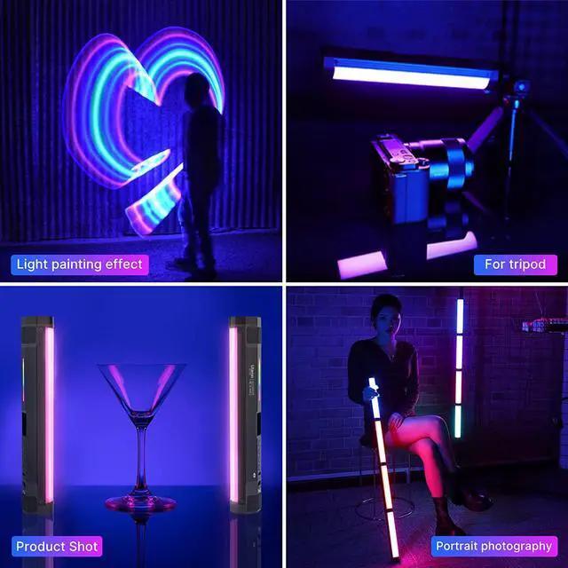 Alt view image 3 of 6 - VL110 RGB Light Wand, Handheld Light Stick Camera LED Video Tube Light Bar, 2500-9000K Dimmable, 2600mAh Battry CRI 95+ with Magnetic Attraction for Photography Vlog TIK Tok