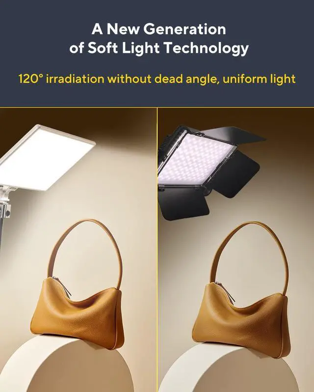 Alt view image 5 of 7 - RALENO Led Video Light, Built-in 8000mAh Battery 2500-6500K CRI95+ 0-100% Brightness Adjustment on Camera Light, for Vlog Lighting Video Conference YouTube Studio Photography