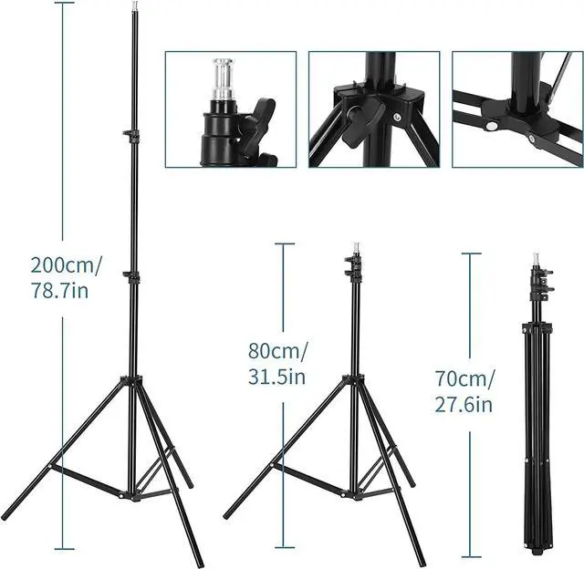 Alt view image 4 of 6 - ShowMaven Photography Lighting, 6.5ft x 10ft Backdrop Stand and Umbrellas Continuous Lighting Kit for Photo Studio Product, Portrait and Video Shoot Photography