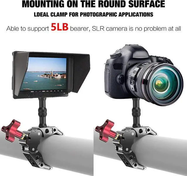 Alt view image 3 of 7 - Super Clamp with 1/4&3/8 Standard Stud for Photo Video Studio