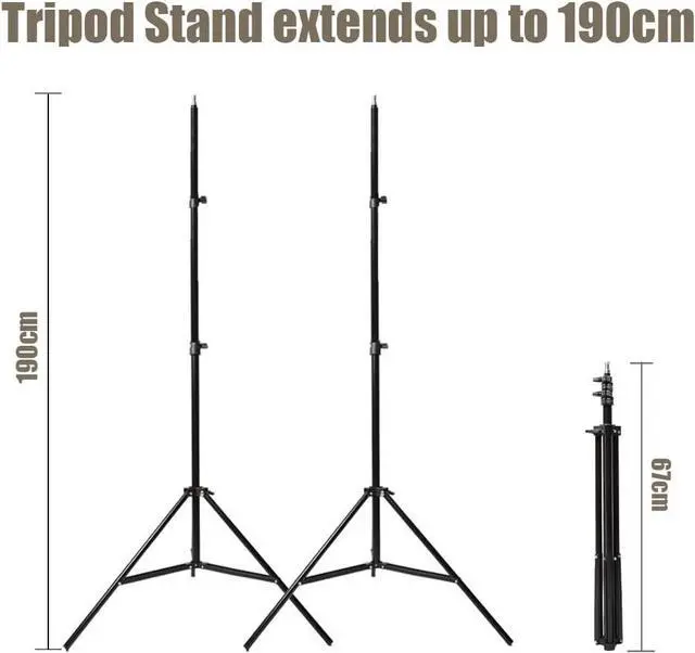 Alt view image 3 of 7 - Godox Professional Studio Strobe Lights Kit for Photography, Strobe Softbox Lighting Kit, 2x180W 5600K Monolights with Trigger, Softbox, Light Stands