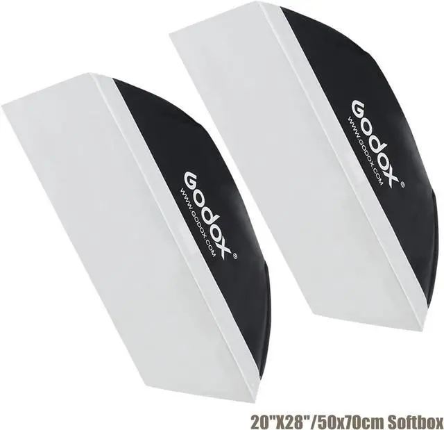 Alt view image 2 of 7 - Godox Professional Studio Strobe Lights Kit for Photography, Strobe Softbox Lighting Kit, 2x180W 5600K Monolights with Trigger, Softbox, Light Stands