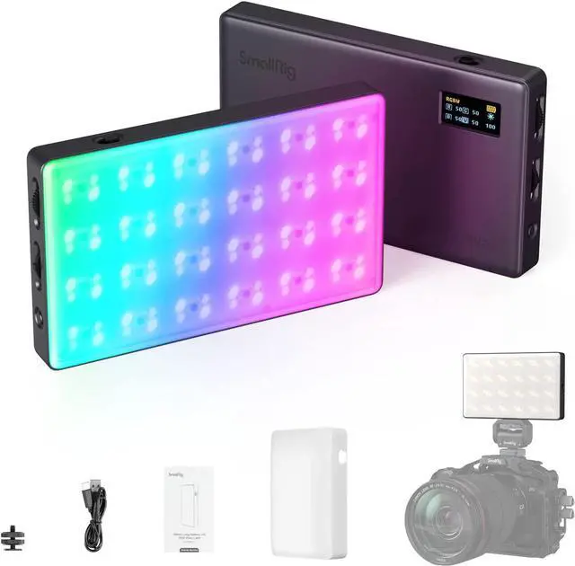 Main image of RM120 RGB Video Light, 5000mAh 180 Minutes Portable Camera Light 7W Output Power, LED Video Light Panel, 2500-8500K CRI TLCI 98+ for TikTok, Content Creator, Photographer