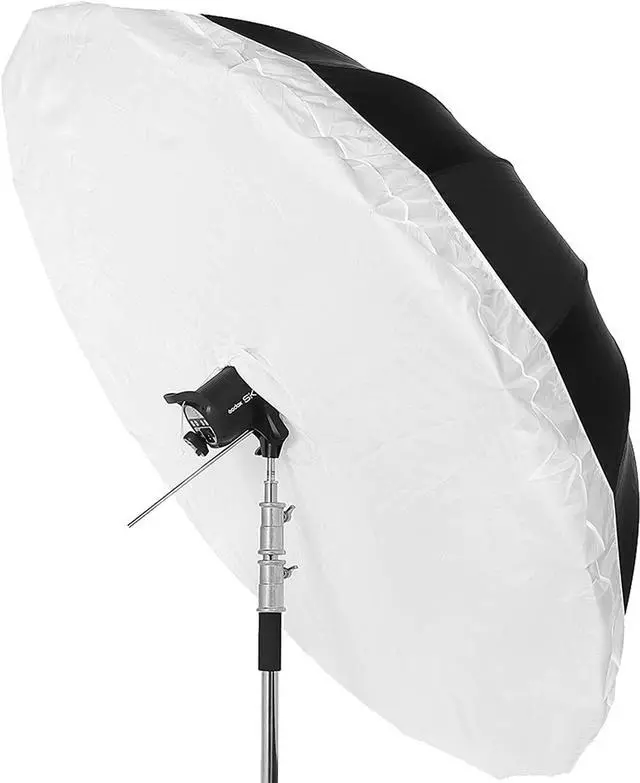 Main image of 70 inch 180cm Black White Reflective Umbrella Studio Photography Umbrella, White Inner with Large Diffuser Cover, Bag