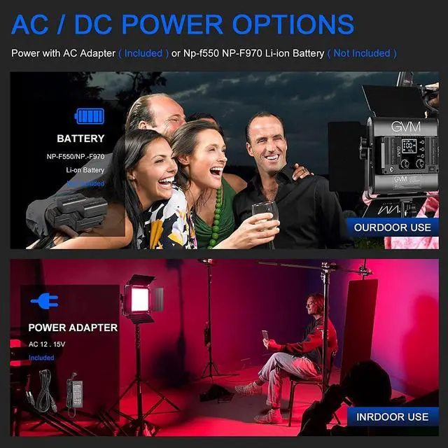 Alt view image 6 of 7 - GVM RGB Video Lighting, Bi-Color Led Video Light Kit with APP Control, 2 Packs 850D Photography Lighting Kit CRI 97+ for Web Conference, YouTube, Gaming, Zoom, Aluminum Alloy Shell