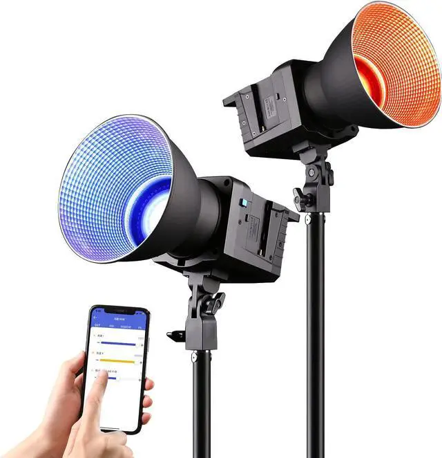 Main image of Sutefoto 100(W) RGB Video Light 2800K-10000K,P100-RGB 360° Full Color Continuous Lighting, 43700 Lux /0.5m, CRI 96+, TLCI 95+ with APP Control/Remote Control. Studio Light for Film Recording