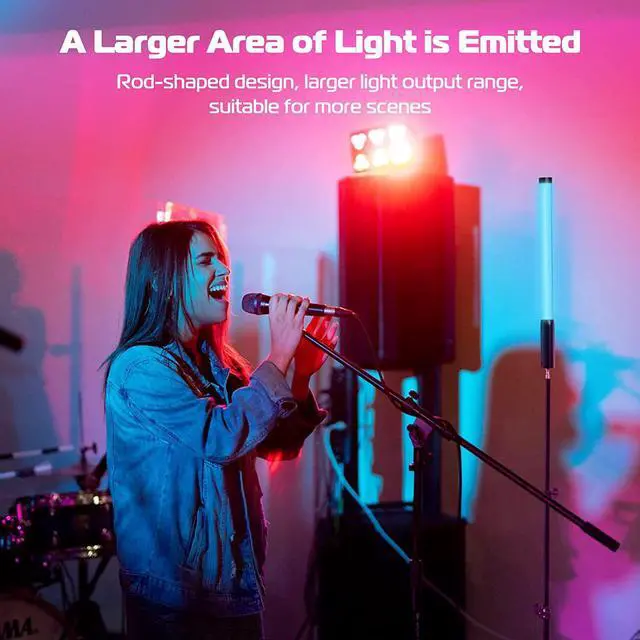 Alt view image 6 of 7 - Ulanzi VL119 RGB LED Light Wand, 360°RGB Video Wand Stick for Photography, 2600mAh Built-in Rechargable Cube Light 2500-9000K Dimmable Camera Light w LCD