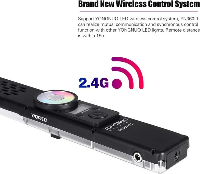 Alt view image 2 of 7 - YONGNUO YN360 III LED Video Light 5600K, Handheld Photography RGB Ice Light
