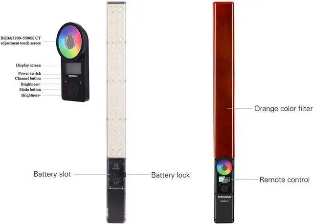 Alt view image 5 of 7 - YONGNUO YN360 III LED Video Light 5600K, Handheld Photography RGB Ice Light