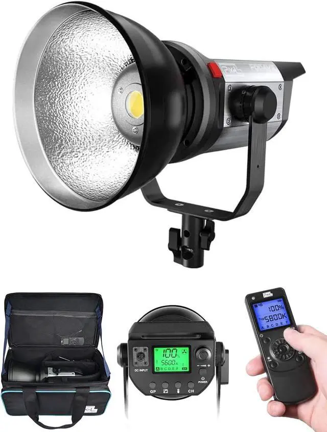 Main image of Pixel 120W LED Continuous Output Video Light, 5600K Bowens Mount Photography Light, 10900lux@1m CRI97+ TLCI99+ Studio Light , Remote Controller for Portrait Shooting and Video Recording