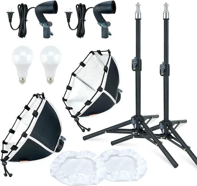 Alt view image 2 of 7 - LINCO Lincostore Photography Photo Table Top Studio Softbox Lighting Kit 3 Color LED Bulb - 30 Seconds Adjustable Softbox Change to Storage Form AM273