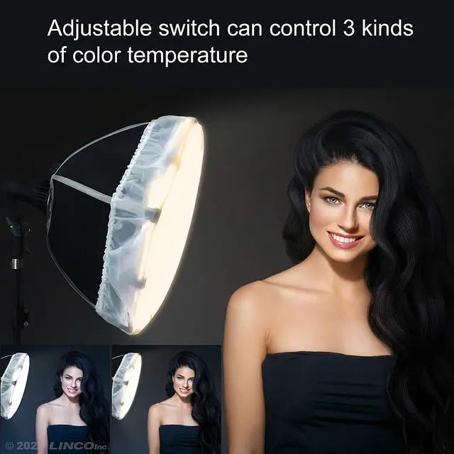 Alt view image 3 of 7 - LINCO Lincostore Photography Photo Table Top Studio Softbox Lighting Kit 3 Color LED Bulb - 30 Seconds Adjustable Softbox Change to Storage Form AM273