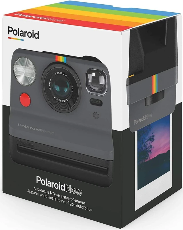 Alt view image 7 of 7 - Polaroid Now I-Type Instant Film Camera - Black Bundle with a Color i-Type Film Pack (8 Instant Photos) and a Lumintrail Cleaning Cloth