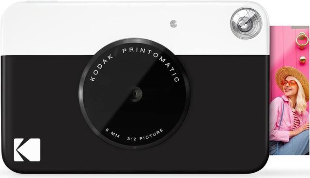 KODAK Printomatic Digital Instant Print Camera - Full Color Prints On Zink  2x3 Sticky-Backed Photo Paper (Black) Print Memories Instantly 