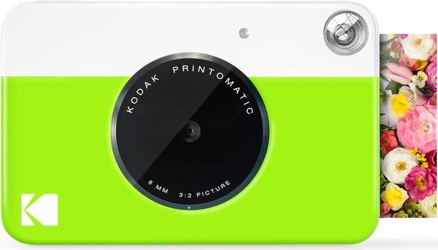 KODAK Printomatic Digital Instant Print Camera - Full Color Prints On ZINK  2x3 Sticky-Backed Photo Paper (Green) Print Memories Instantly 
