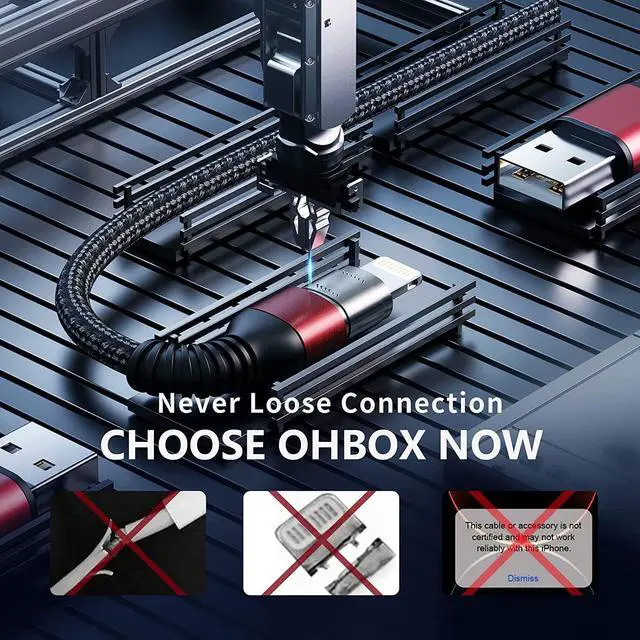 Alt view image 3 of 7 - iPhone Charger Cable [ MFi Certified] 3Pack 6FT USB-A to Lightning Cable Nylon Braided Fast Charging Cord Compatible with iPhone 14/13/12/11 Pro Max/XR/XS/X/8/7/Plus/6S iPad/iPod/AirPods