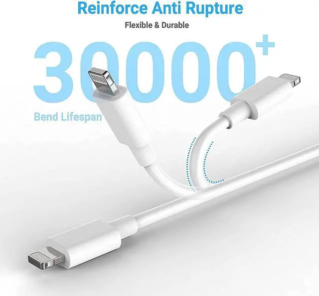 Alt view image 5 of 7 - Car  Carplay Cable USB A to Lightning Cable for iPhone 14 14 pro max 13 Plus SE 2nd/12/11/Xs/XR iPad 4/5/ 6/7/ 8 Mini 2/3/4/5 Air 2/3 Charger Cord Car Charging Cable