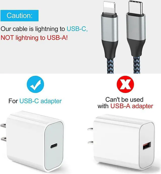 Alt view image 5 of 7 - USB C to Lightning Cable 10FT 2Pack 20W MFi Certified iPhone Fast Charger Sync Nylon Braided Type C Charging Cord Compatible with iPhone 14/14Plus/13/13Mini/13ProMax/12/12Pro Max/11/11Pro/XS