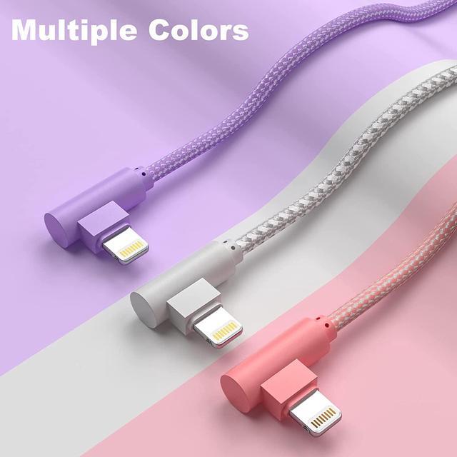  90 Degree iPhone Charger 10 ft [Apple MFi Certified] U-Shaped  Design for Gaming, Right Angle Lightning Cable 2.4A Fast Charge Long iPhone  Charger Cord 10 ft with Data Transmission for iPhone/Pad/Pod 
