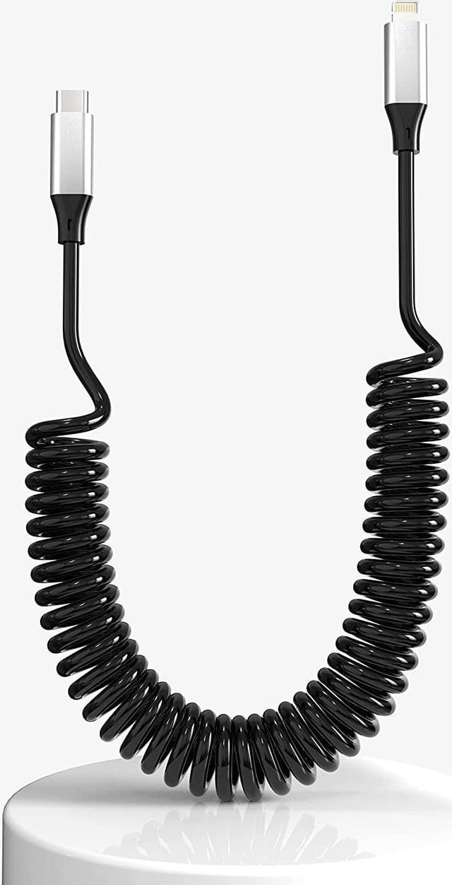 Lightning Spiralkabel Kabel, Apple Carplay Kompatibel & MFi