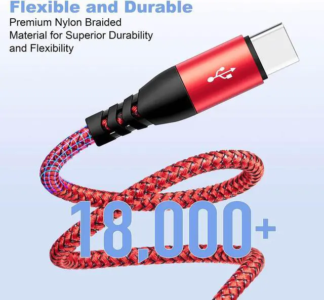 Alt view image 6 of 7 - Multi Charging Cable [2Pack 4Ft] 3 in 1 Charger Cable Nylon Braided Fast Charging Cord Multi USB Cable Phone Charger Cord with Type-C/Micro USB/IP Port for Cell Phones,Samsung Galaxy,iPads,Tablets