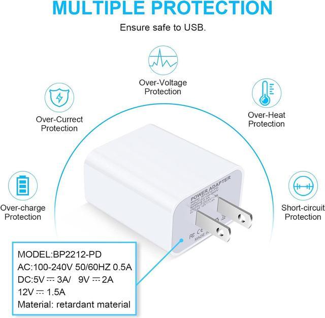 Alt view image 5 of 7 - USB C Fast Charger for Google Pixel 8 Pro 7a 7 7 Pro 6 6 Pro 6a 5 4 4a 4XL 3a 3XL 2 XL, Pad Pro, Samsung Galaxy A15 A14 5G A13 A53 S24 S23 S22 S21, 20W 3A PD Power Adapter with 6FT Type C to C Cable