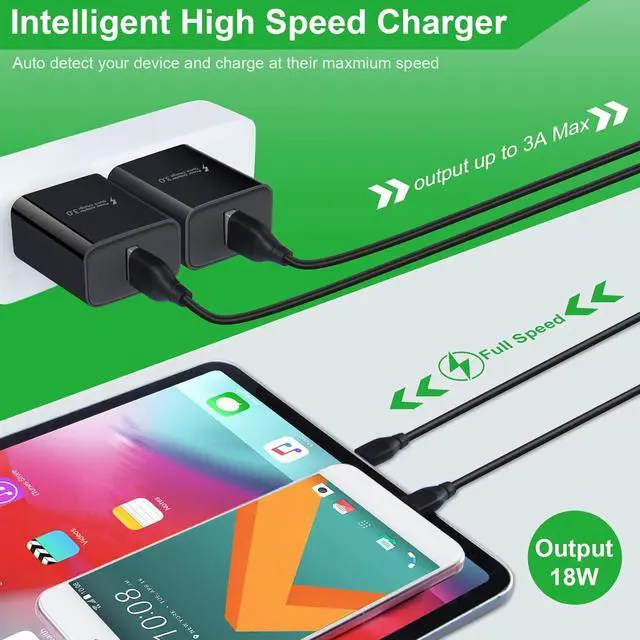 Alt view image 3 of 6 - Quick Charge 3.0 Adaptive Fast Wall Charger Block 18W QC Fast Charging 3.0 USB Charger Adapter for Samsung Galaxy S24 S23 A15 A54 A14 A53 S22 Ultra S21 FE S20 Note 20 10 9 8 Z Flip 5 4 3 S10 S9 S8 A13