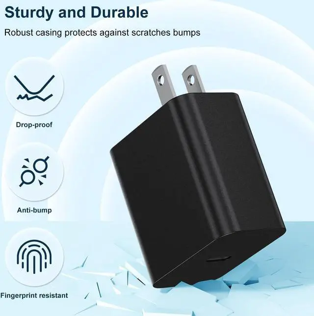 Alt view image 4 of 7 - 45W  Super Fast Charging with USB C to C Cable 10ft 2Pack Type C Wall Charger Block and Android Phone Charger Cord Long for  Galaxy S24 Ultra/S24+/S23+/S22+/S22 Plus/S21/Note 20/10+