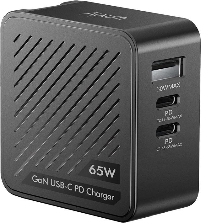 65W USB C Wall Charger - 3 Port GaN PD PPS Super Fast Charger