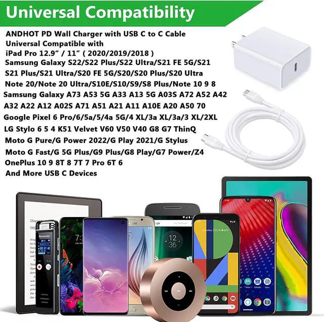Alt view image 6 of 7 - Pixel 9a 8 7a Fast Charger for Google Pixel 9a 9 Pro XL 8a 8 Pro 7a 7 6a 6 5a 5 4a 4 XL 3a 3,20W Fast USB C Wall Charger PD Power Adapter with 6ft Type C to C Cable for Samsung Galaxy S25 S24 S23 A53