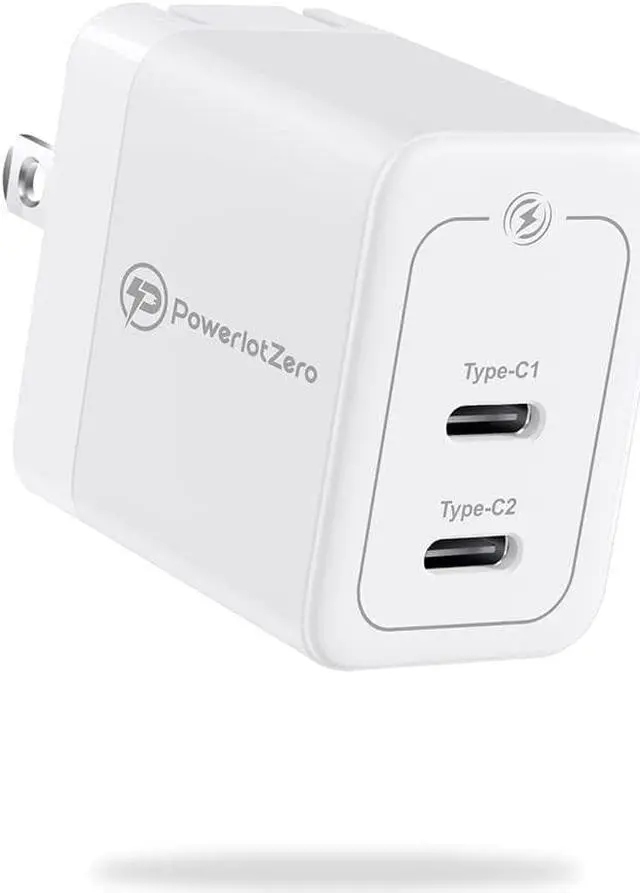 Main image of Mini 35W Dual USB C Wall Charger - PowerlotZero 2 USBC Port Power Adapter PPS PD 3.0 GaN Fast Charger Block Foldable USB Type C Plug for iPhone 13 12 14 Pro Max Plus Galaxy iPad AirPods MacBook Air