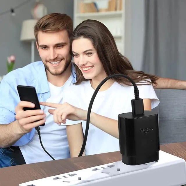Alt view image 7 of 7 - S25 S24 Ultra Charger 25W Super Fast USB C Charger Block & 10FT Android Phone Type C Charger Cable Cord for Samsung Galaxy S24 Ultra/S24+/S24/S23 Ultra/S23/S22 Ultra/S22/S21/S20 /Note10 20-Black