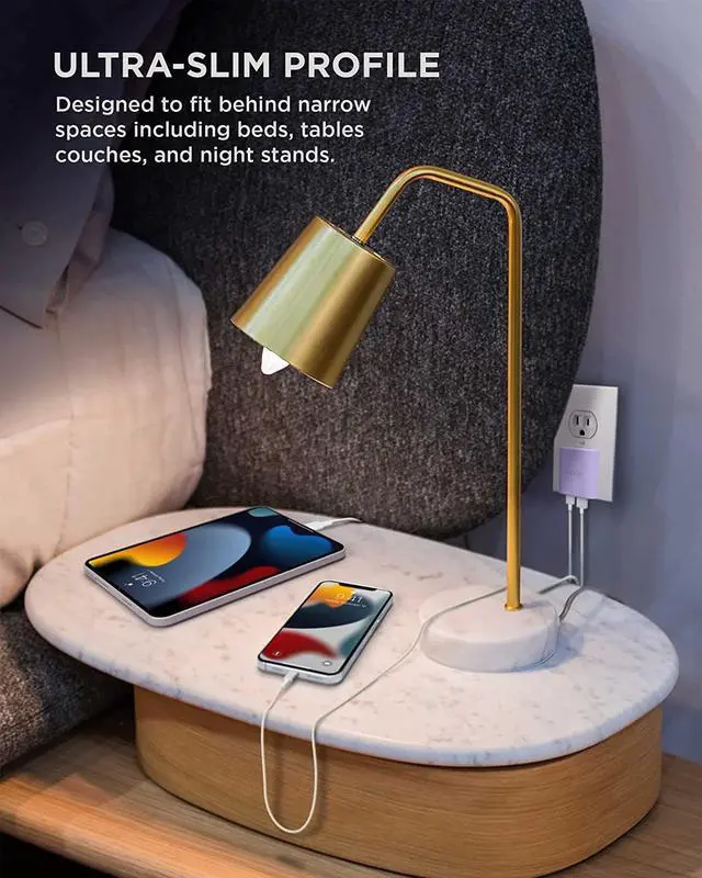 Alt view image 2 of 6 - iHome USB C Charger: AC Pro 20W Multiport USB Charger (1 USB-C Port, 1 USB-A Port), Flat USB C Charger Block, Dual Port USB Plug Adapter & Phone Charging Block