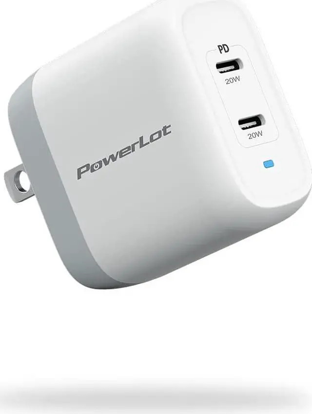 Main image of USB C Charger Block, 40W USB C Wall Charger GaN Foldable USB C Power Adapter 2-Port (20W+20W) PD Fast Charging Block for iPhone 15/15 Pro/ 15 Pro Max/ 15 Plus/ 14/13/ 12/11, MacBook Air, iPad Pro