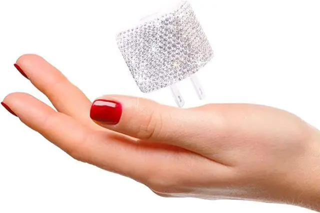 Alt view image 7 of 7 - USB C Wall Charger 20W Bling PD & QC 3.0 2 Port Charger with 20W Mini USB-C Power Adapter Compatible with iPhone iPad AirPods Samsung Galaxy and More