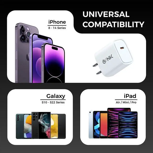 Alt view image 6 of 7 - 20W Fast Charging USB-C Power Adapter, Universal USB Charger Block for Travel, Compact Lightweight USB C Wall Charger for iPhone 15/14/13/12/11 Pro Max, iPad Pro/Air, AirPods, Apple Watch