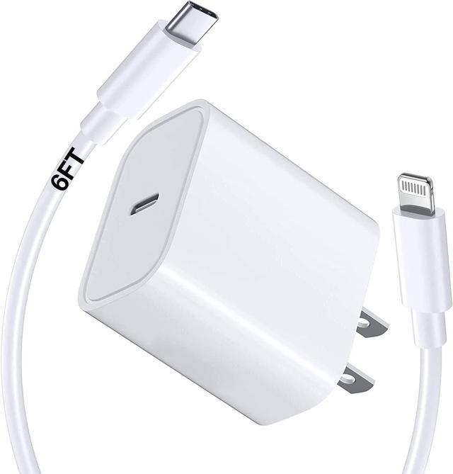 iPhone 14 Charger Block, iPhone Charger Fast Charging, Apple 20W USB-C  Power Adapter Fast Charger Block and Cable 6ft Lightning Cord Compatible  for iPhone 14 Pro/13 Pro Max/12/11/XS Max/10/SE/8 Plus 