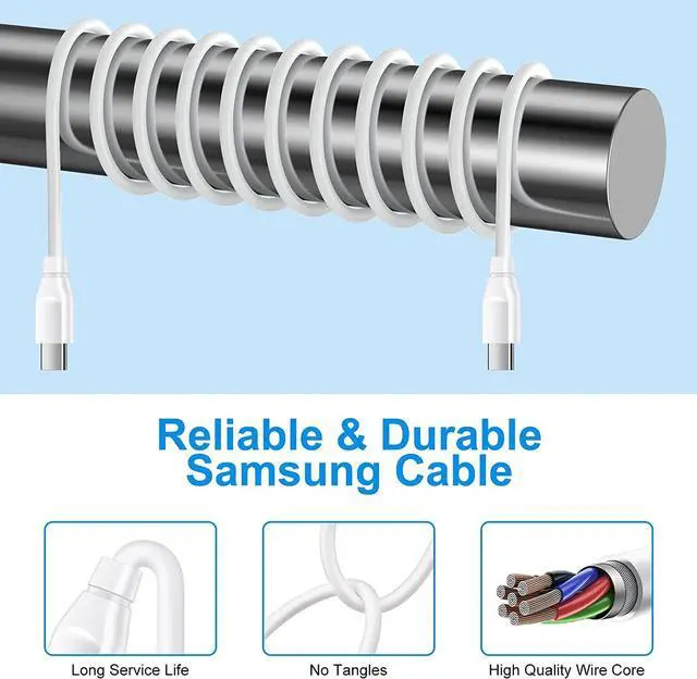 Alt view image 4 of 7 - Samsung Charger Fast Charging for Samsung Galaxy S24 S23 S22 Ultra S21 S20 FE 5G A73 A53 A14 A52 A42 A32 A23 A13 A12 A04 A03S,20W PD Charger Block & 9ft C Cable Charger for Pixel 8 7Pro 7 6a 6 Pro 5a