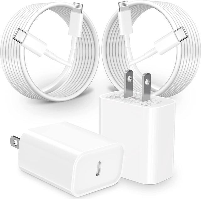 Apple MFi Certified] iPhone 20W USB-C Fast Charger, 2-Pack 20W USB-C Power  Adapter with 2Pack 6FT USB C to Lightning Charge Sync Cord Cable Compatible with  iPhone 14/13/12/11/XS/XR/X/SE/iPad/AirPods