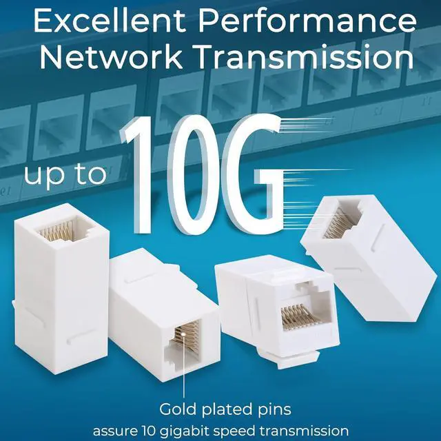 Alt view image 4 of 6 - Patch Panel 24 Port Cat6 with White Inline Keystone 10G Support, Pass-Thru Coupler Patch Panel UTP 19-Inch with Removable Back Bar, 1U Network Patch Panel for Cat6, Cat5e, Cat5 Cabling