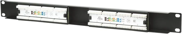 Alt view image 2 of 4 - Intellinet Cat6 16-Port Patch Panel, 1U 19-Inch Rackmount, Black