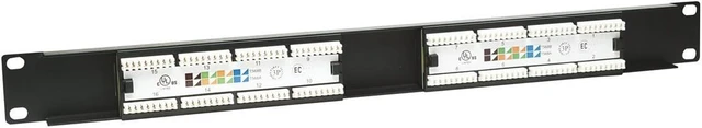 Alt view image 4 of 4 - Intellinet Cat6 16-Port Patch Panel, 1U 19-Inch Rackmount, Black