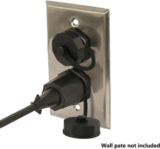 Alt view image 3 of 7 - 2PCS RJ45 Ethernet LAN Cable Connector CAT6 Shielded Industrial Panel Mount Bulkhead Feed Thru Coupler with Waterproof IP67 Dustproof Cap Outdoor Industrial Standard