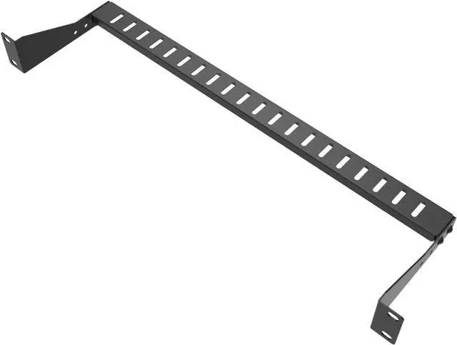 Main image of JINGCHENGMEI 1U Horizontal 19-Inch Rack Mount Cable Management Bar, Depth Adjustable Horizontal Cable Lacing Cross Bar Black (1U1PC)