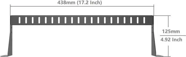 Alt view image 3 of 7 - JINGCHENGMEI 1U Horizontal 19-Inch Rack Mount Cable Management Bar, Depth Adjustable Horizontal Cable Lacing Cross Bar Black (1U1PC)