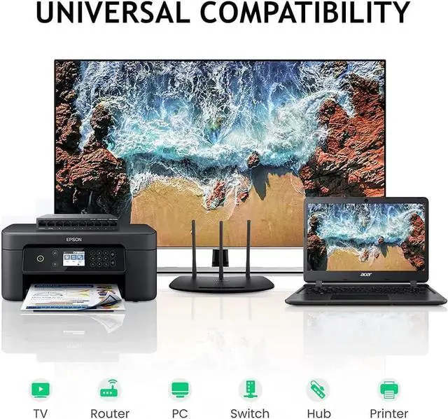 Alt view image 5 of 6 - 5PCS RJ45 Panel Mount Coupler, D-Type RJ45 Panel Connector, CAT6/5E/CAT5 Female to Female LAN Network Bulkhead Pass Through Socket with Cap