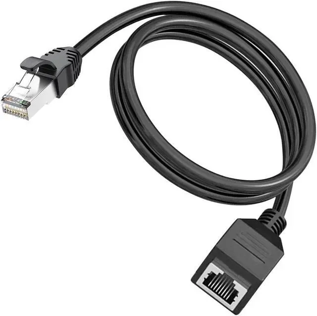 Alt view image 2 of 6 - Ethernet Extension Cable, RJ45 Male to Female Ethernet LAN Male to Female Connector Network Extension Cable RJ45 Extension Patch Cable Extender Cord (2ft/60cm) - 2Pack